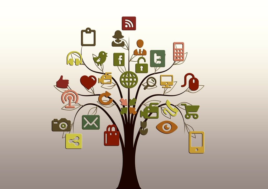 tree, structure, networks, internet, network, social, social network, logo, facebook, google, tiktok, social networking, networking, social media, nature, icon, website, presentation, multimedia